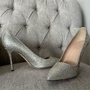 J. Crew Made in Italy Gold Silver Mermaid Glitter Pumps